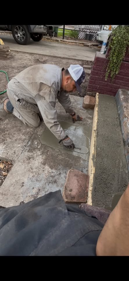 Experienced C&C crew member completing concrete repair work